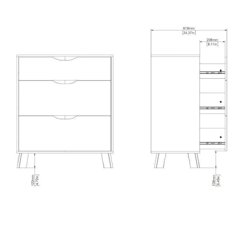 Kummut Ikast 3s hickory/valge