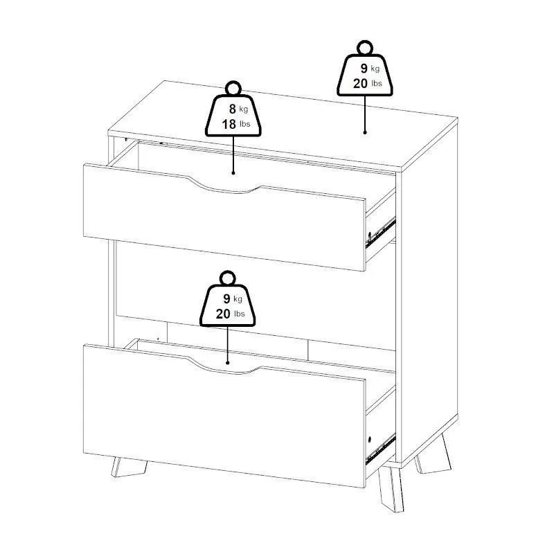 Kummut Ikast 3s hickory/valge