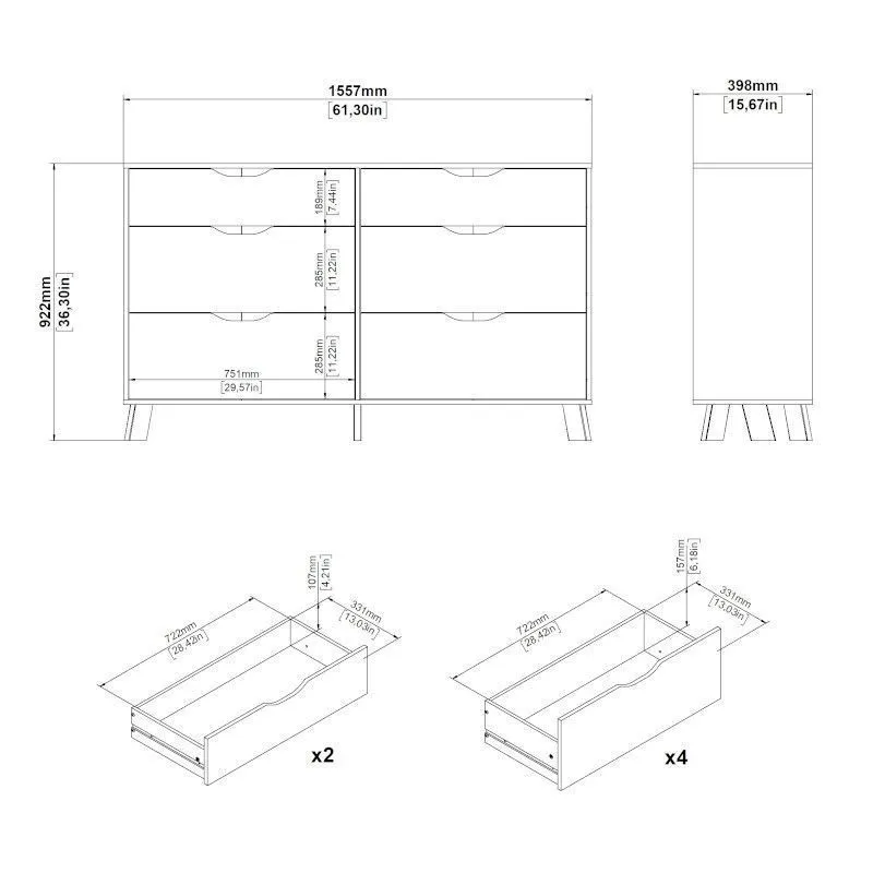 Kummut Ikast 6s hickory/valge