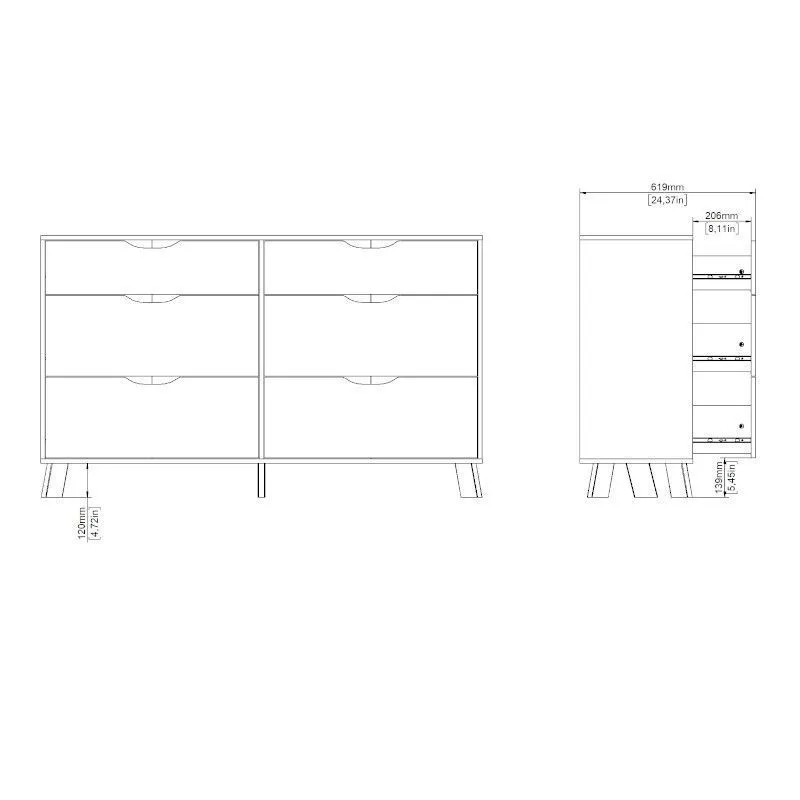 Kummut Ikast 6s hickory/valge