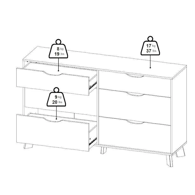 Kummut Ikast 6s hickory/valge