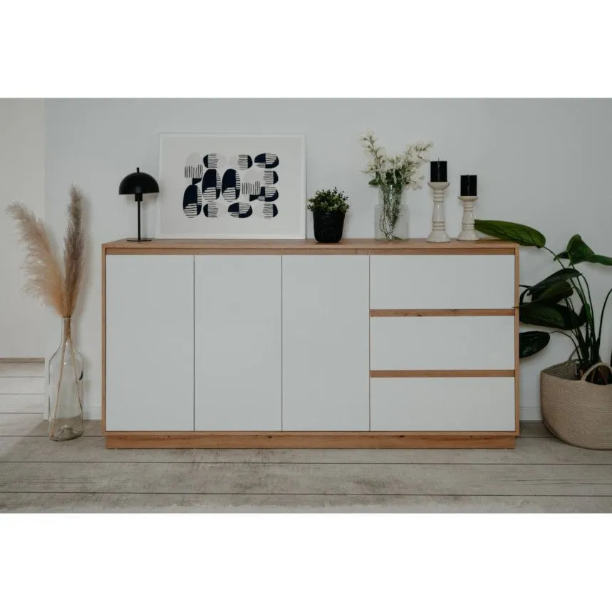 Kummut Phoenix 3u3s valge kõrgläige/artisan