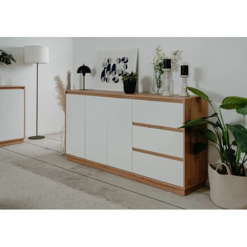 Kummut Phoenix 3u3s valge kõrgläige/artisan