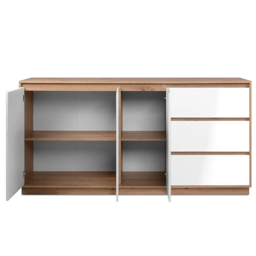 Kummut Phoenix 3u3s valge kõrgläige/artisan