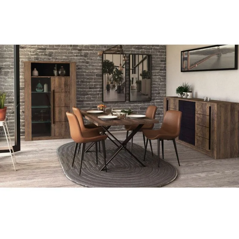 Söögilaud Monaco 180x90 saloon tamm/must