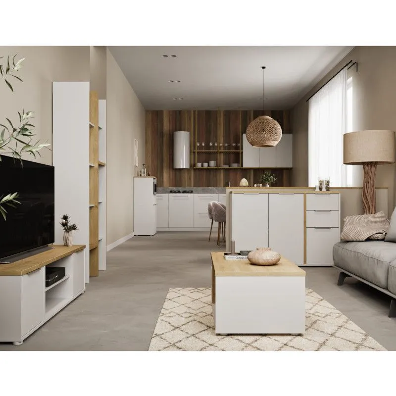 Diivanilaud Access hamilton tamm/valge