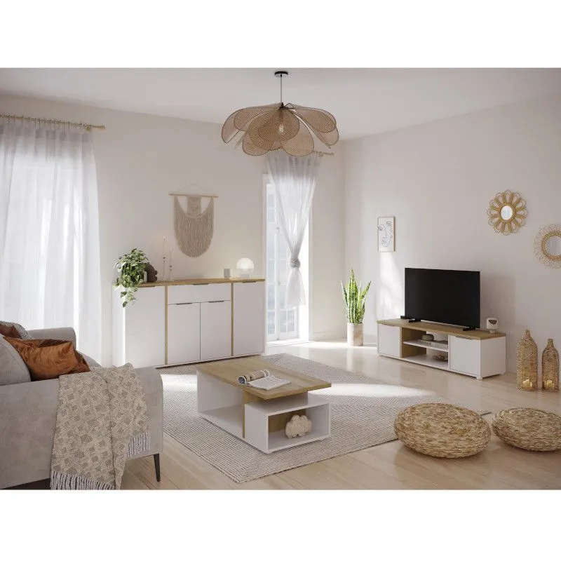 Diivanilaud Access hamilton tamm/valge