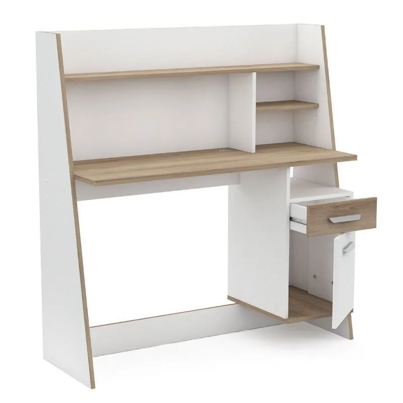 Kirjutuslaud Bualy 1u1s kronbergi tamm/valge