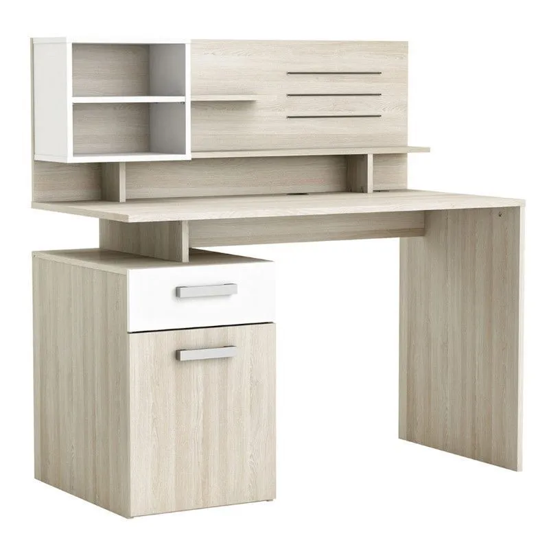 Kirjutuslaud Malicia 122x60 shannon tamm/valge