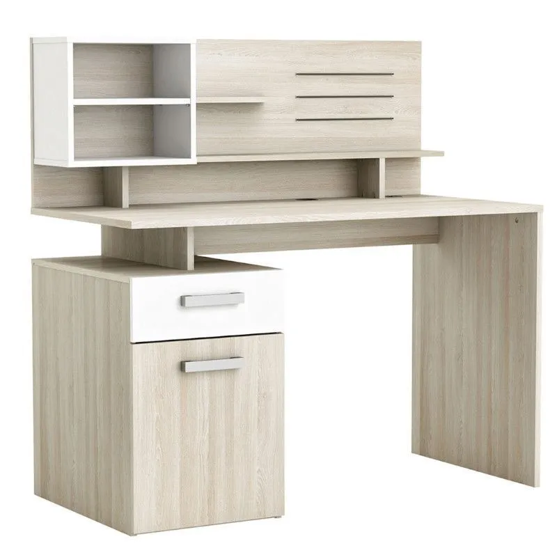 Kirjutuslaud Malicia 122x60 shannon tamm/valge