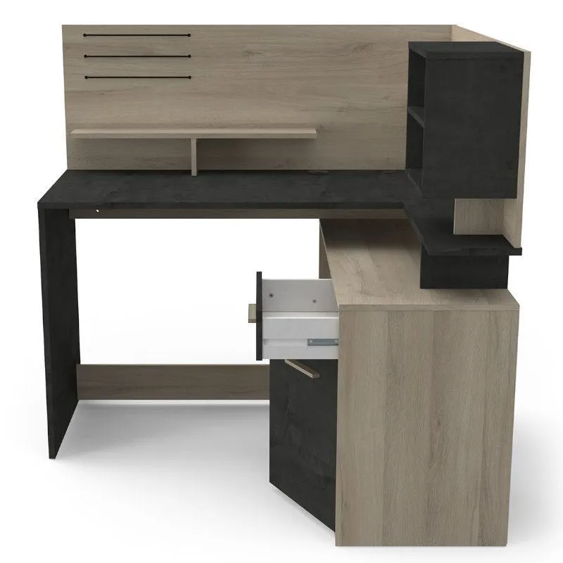 Nurgakirjutuslaud Malicia 122x116 kronbergi tamm/sidewalk