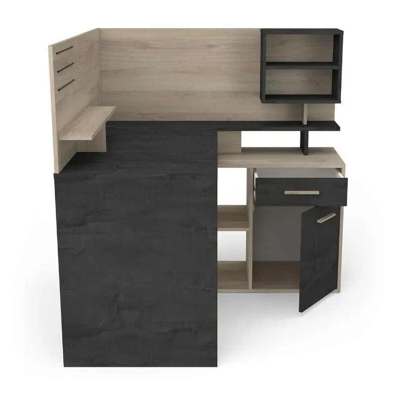Nurgakirjutuslaud Malicia 122x116 kronbergi tamm/sidewalk