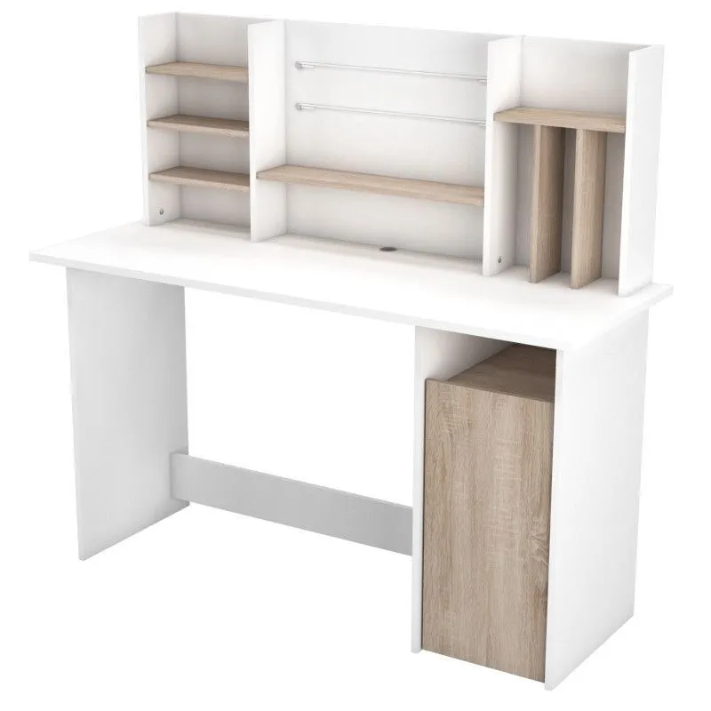 Kirjutuslaud Ambre harjatud tamm/valge