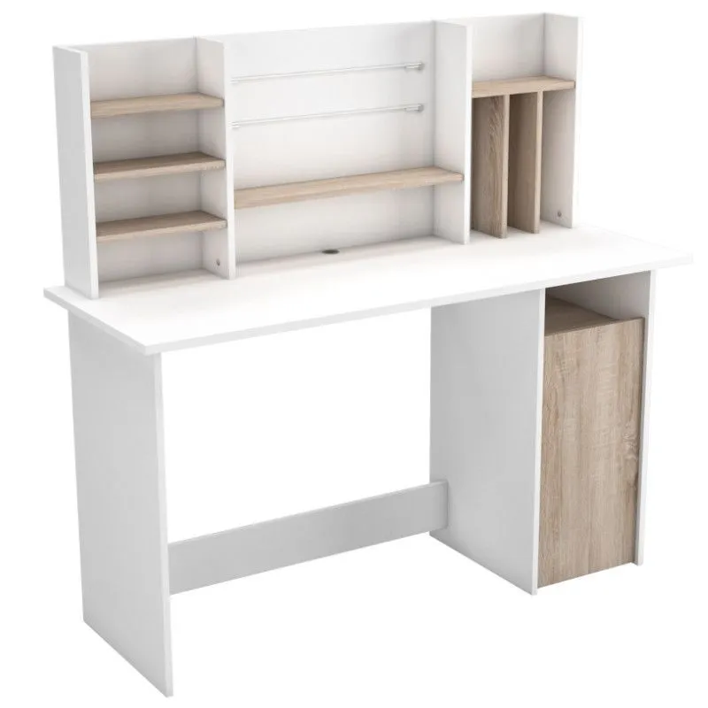 Kirjutuslaud Ambre harjatud tamm/valge