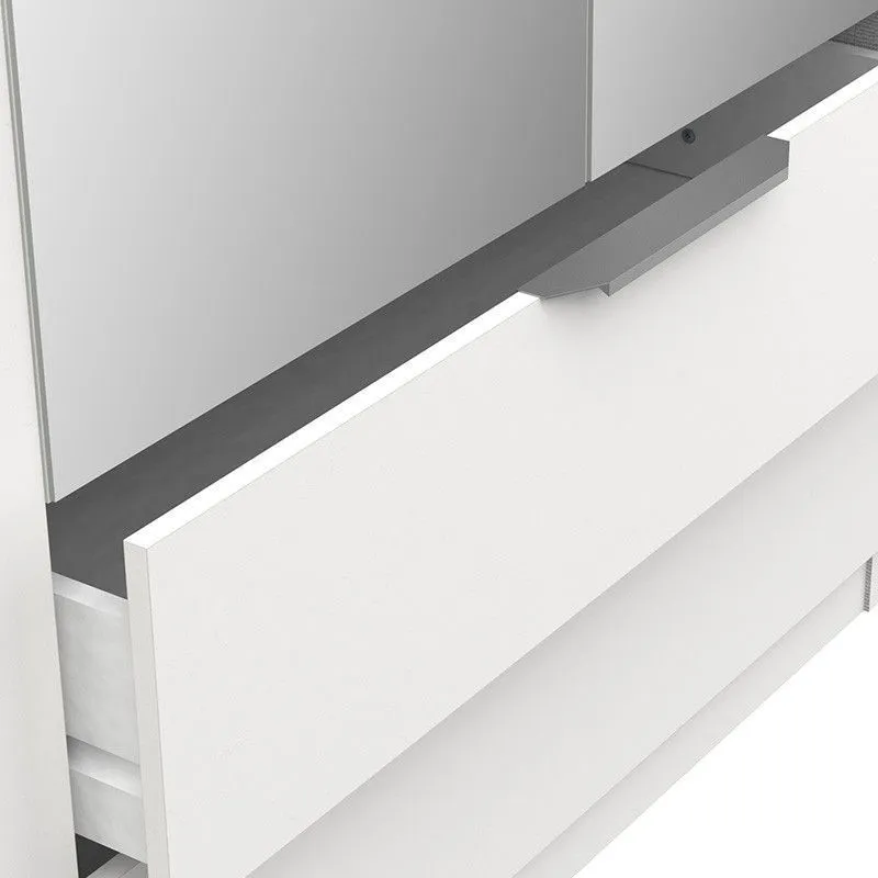 Riidekapp peegliga Ghost 4u2s valge