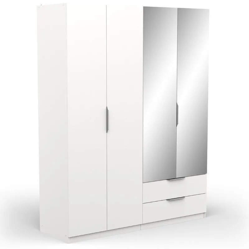 Riidekapp peegliga Ghost 4u2s valge