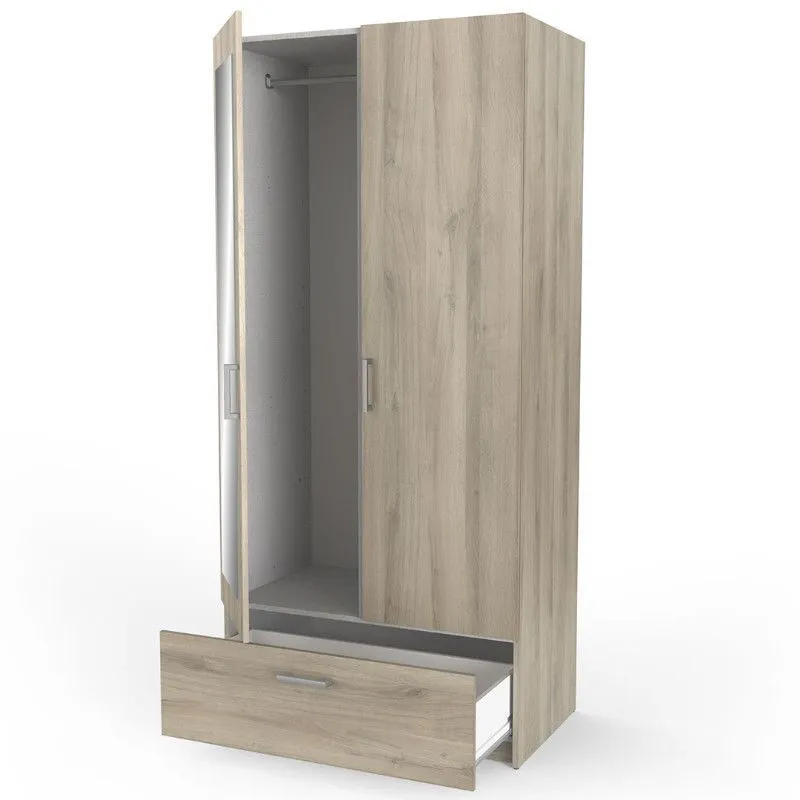 Riidekapp peegliga Ready2 2u1s kronbergi tamm