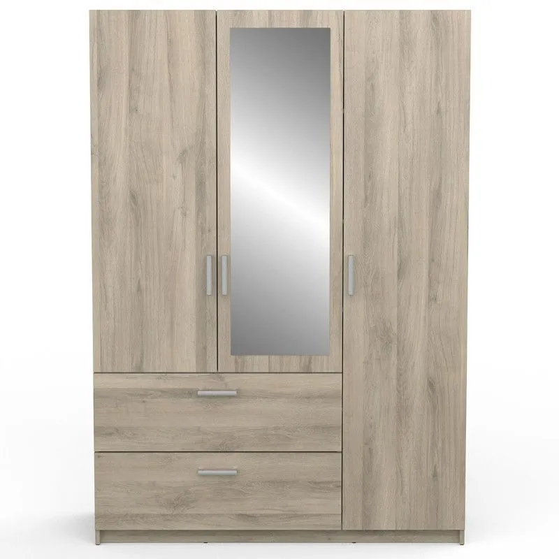 Riidekapp peegliga Ready2 3u2s kronbergi tamm