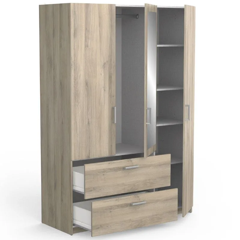 Riidekapp peegliga Ready2 3u2s kronbergi tamm