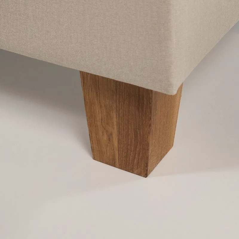 Pesukastiga kontinentaalvoodi Marika pocket 120x200 helebeež
