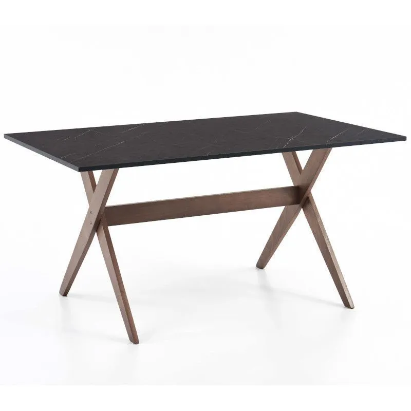 Söögilaud Sorrento 150x90 marmor/hele wenge