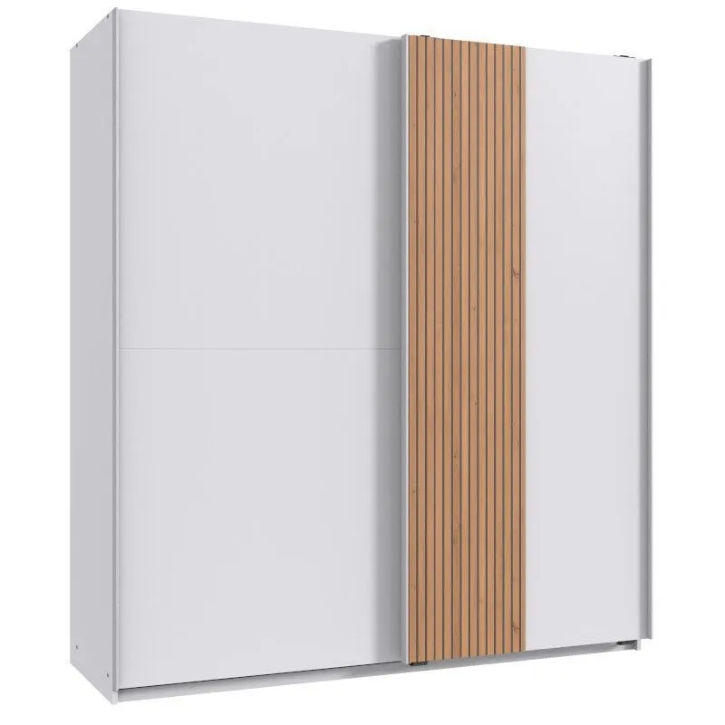 Riidekapp Lüneburg 2lu 180 valge/artisan tamm