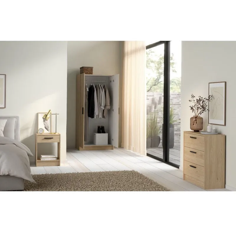 Komplekt riidekapp+öökapp+kummut Escape hickory