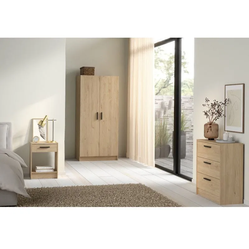 Komplekt riidekapp+öökapp+kummut Escape hickory