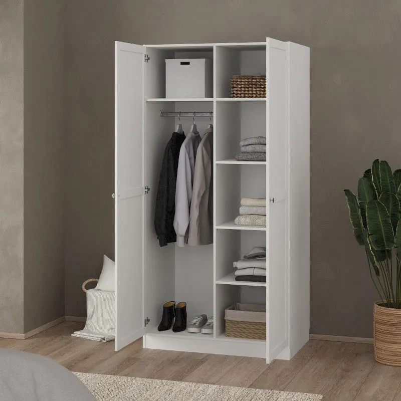 Riidekapp Billund 2u valge