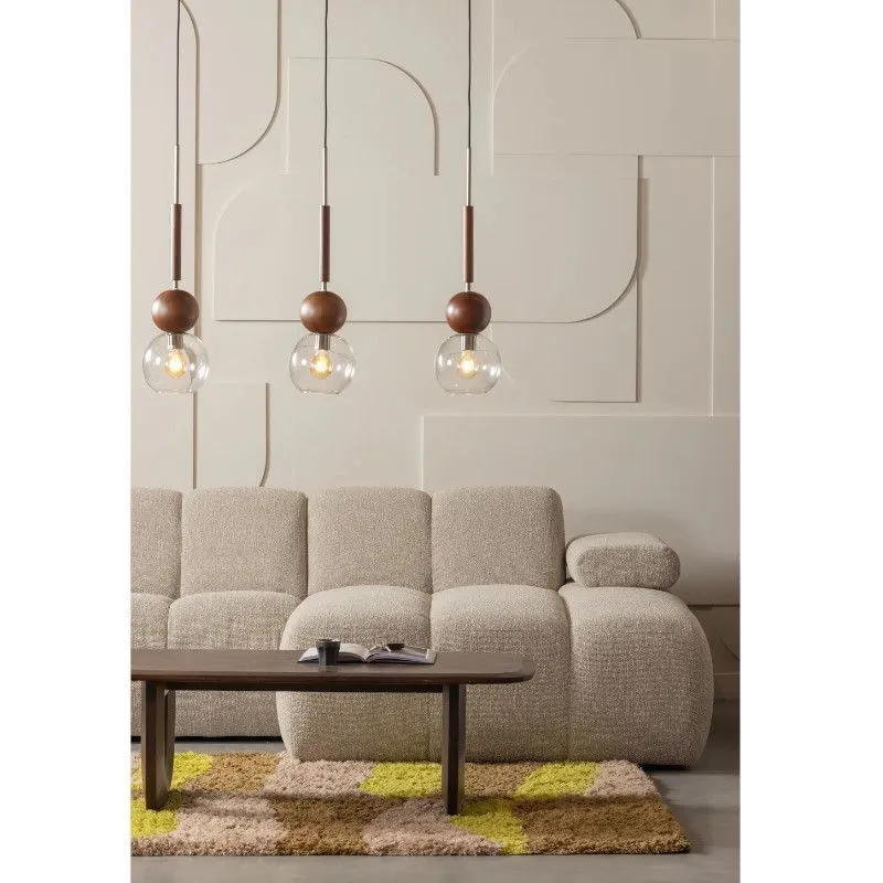 WOOOD nurgadiivan Longue Mojo parem beež melange