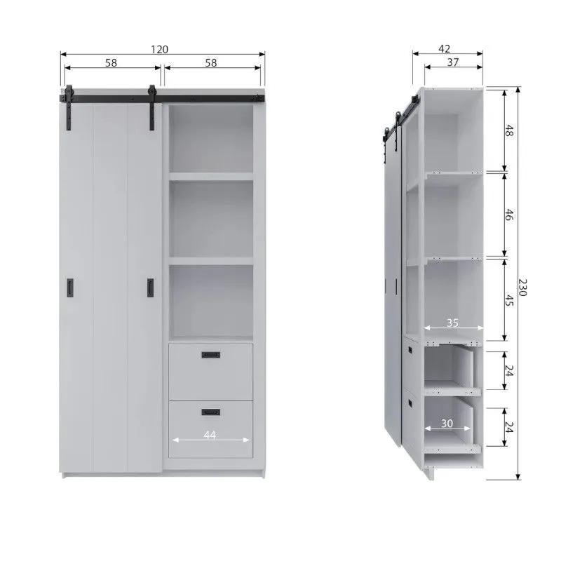 WOOOD Kapp Slide Barn 1u rohekashall