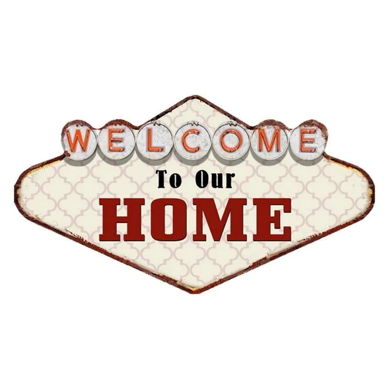Sõnumisilt "Welcome to our home" 49x27