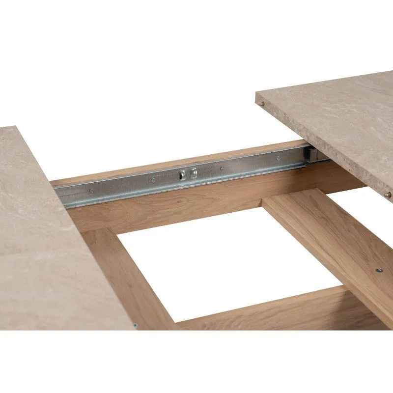 Pikendatav söögilaud Saila 90x160/200 hickory tamm/liivakivi