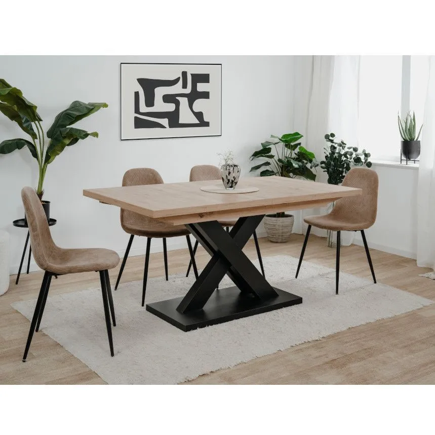 Pikendatav söögilaud Avant 90x160/200 artisan/must