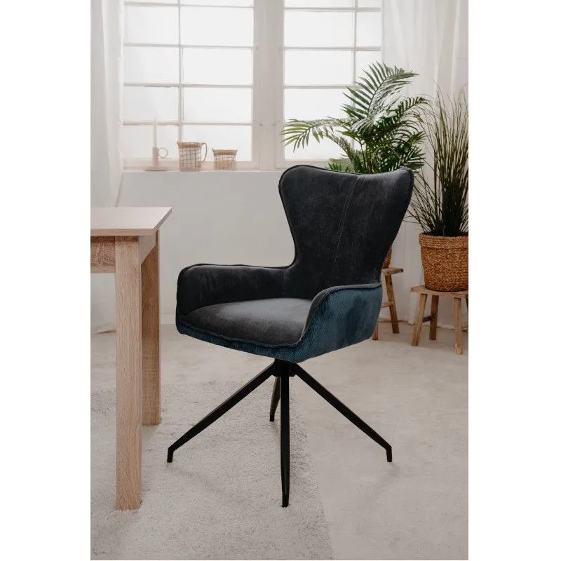 Pöörlev tool Blake tumehall/sinine