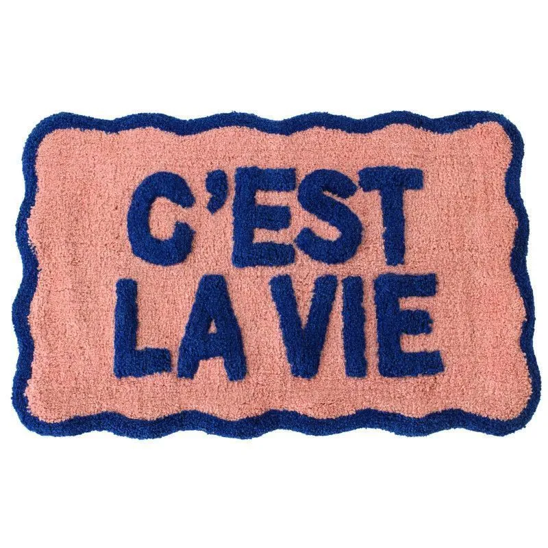 Vannitoavaip C´est La Vie 50x80 roosa/sinine