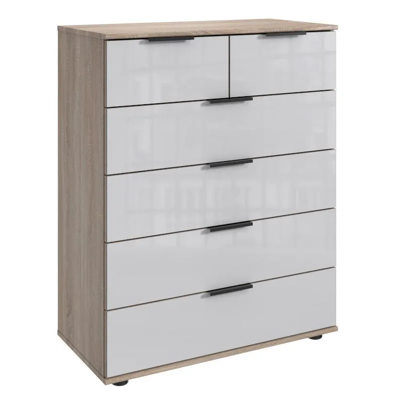 Kummut  Easy Plus Black C 2+4s tamm/valge klaas