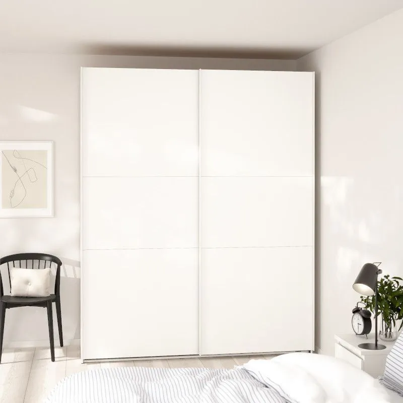 Lükandustega riidekapp Como 2lu valge