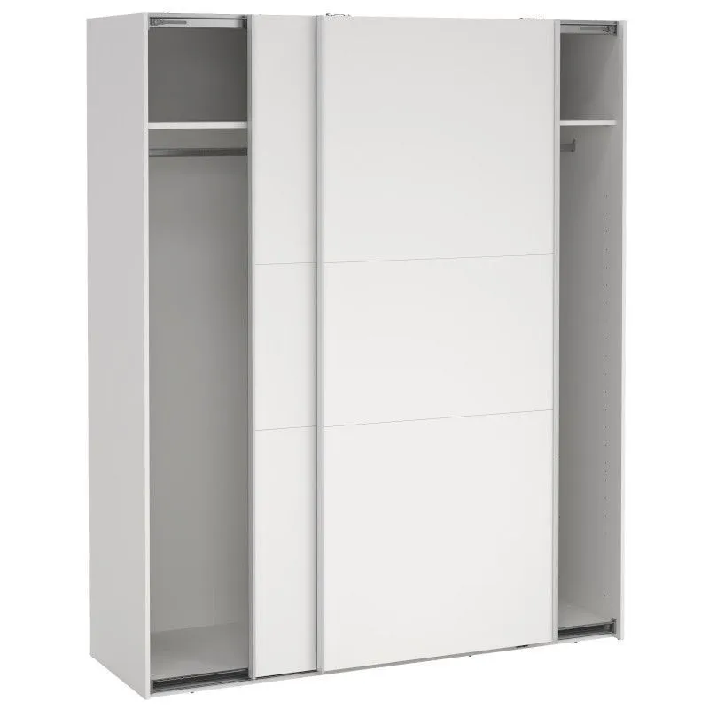 Lükandustega riidekapp Como 2lu valge