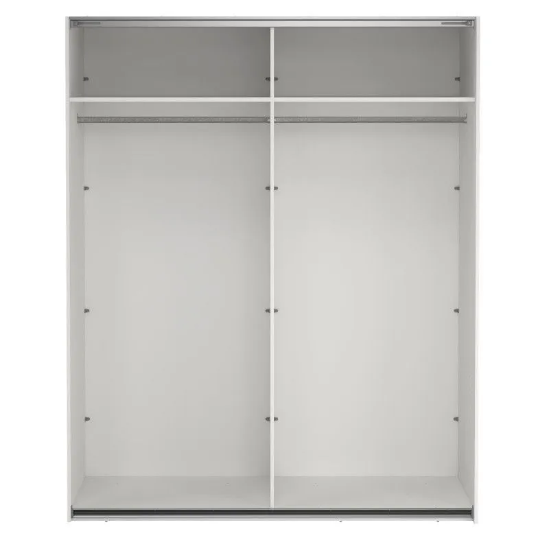 Lükandustega riidekapp Como 2lu valge