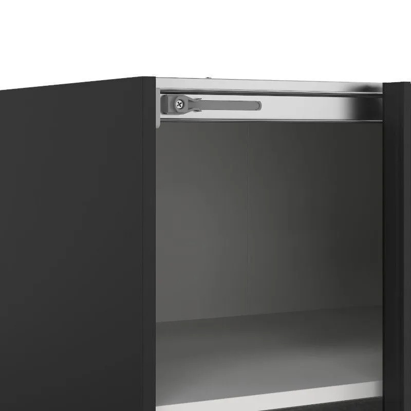 Lükandustega riidekapp Como 2lu must