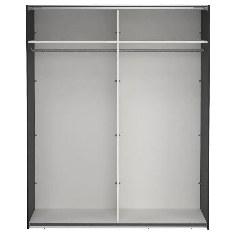 Lükandustega riidekapp Como 2lu must