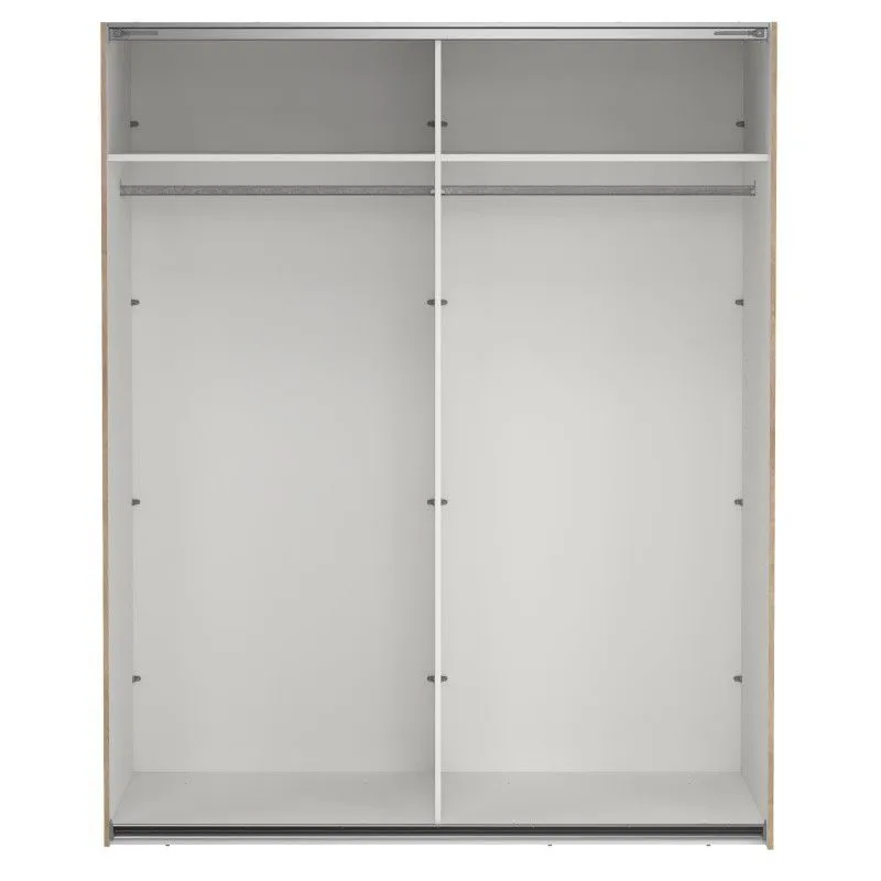 Lükandustega riidekapp Como 2lu hickory tamm