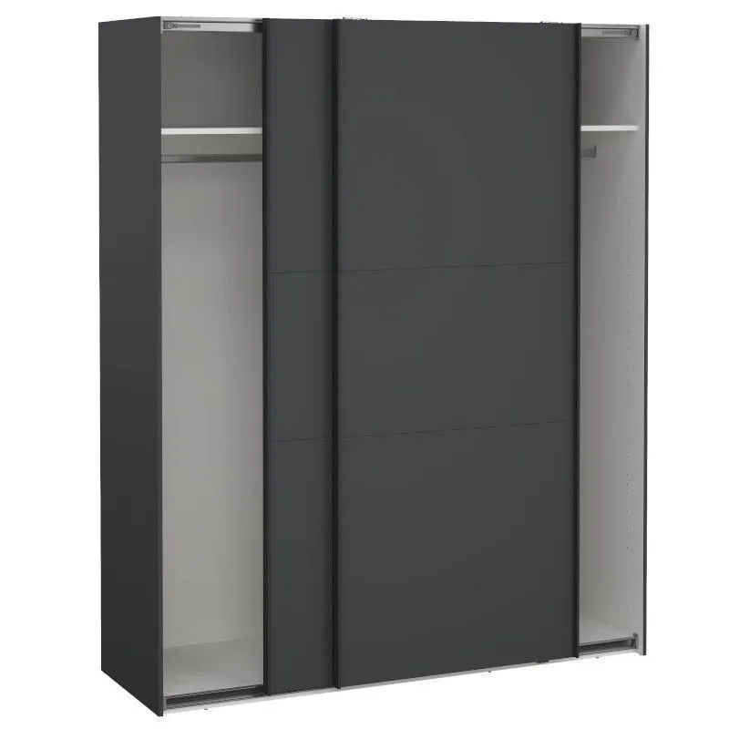 Lükandustega riidekapp Como 2lu tumehall