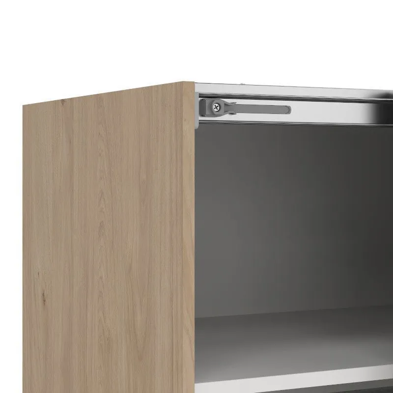 Lükandustega riidekapp Como 2lu+peegel hickory tamm