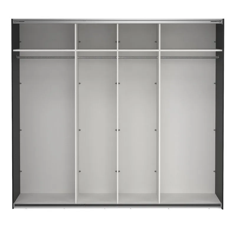 Lükandustega riidekapp Como 2lu must