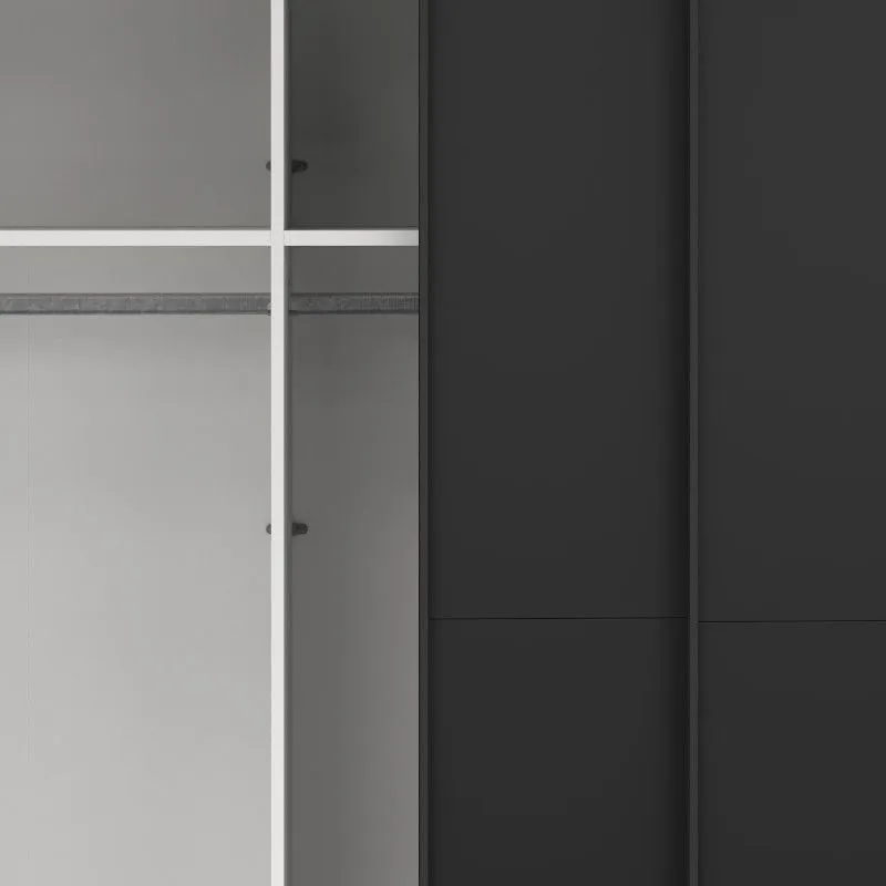 Lükandustega riidekapp Como 2lu must