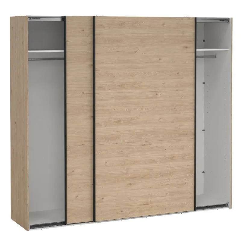 Lükandustega riidekapp Como 2lu hickory tamm