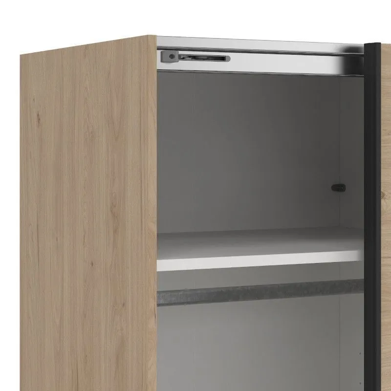 Lükandustega riidekapp Como 2lu hickory tamm