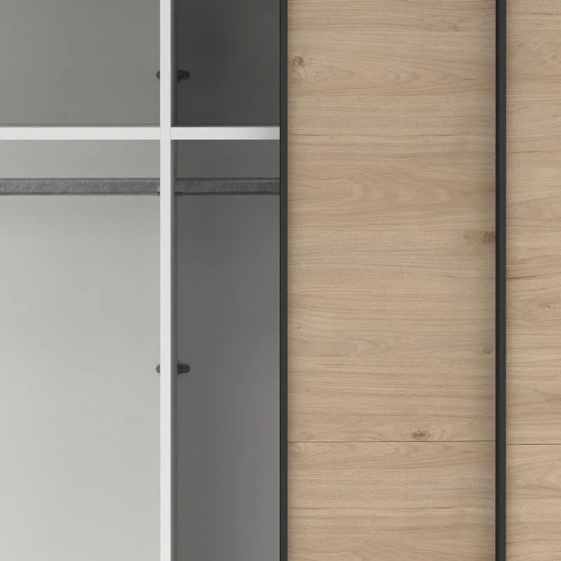 Lükandustega riidekapp Como 2lu hickory tamm